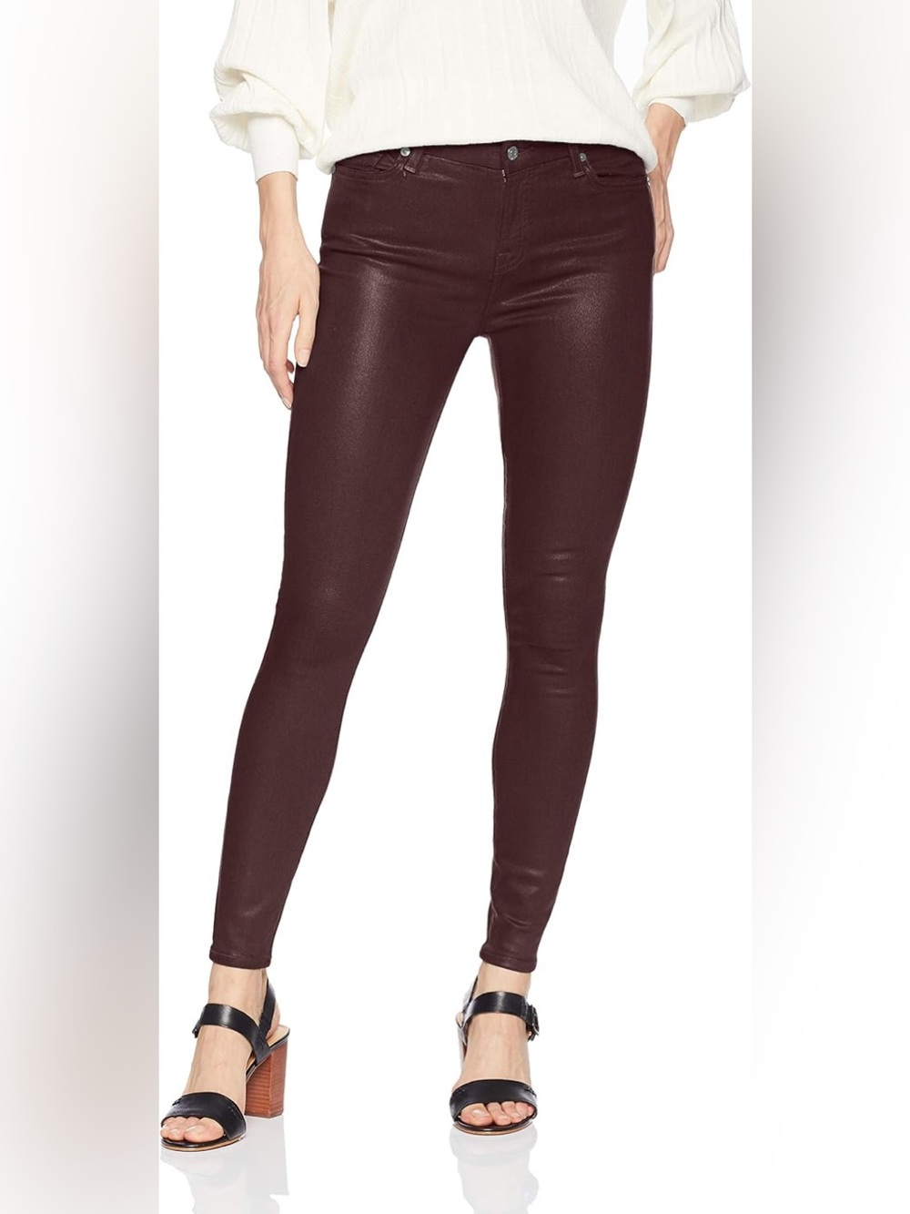7 For All Mankind coated denim jeans